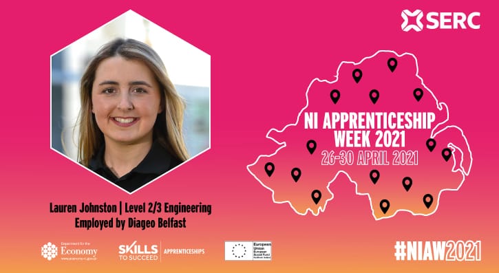 Lauren Johnston NI Apprenticeship Week 2021 graphic.